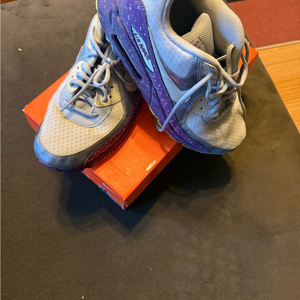 Nike Gray and Purple Athletic Shoes